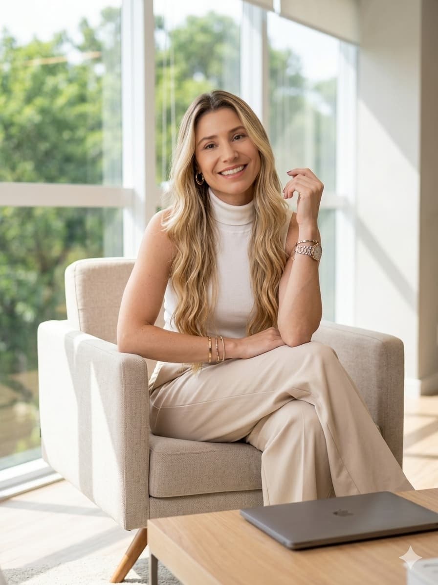 Amanda Kvasnisk, fundadora da MESA, em um encontro de networking